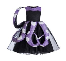 Family Matching Outfits Ursula Sea Witch Halloween Costume Villain Party costume Ursula sea witch from the little mermaid style tutu dress 230828