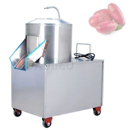 Commercial Potato Peeler, Stainless Steel Automatic Potato Washer For Taro Ginger Sweet Potatoes Peeling 1500W 260KG/Hour