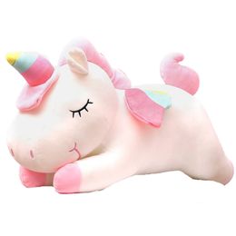 Plush Dolls Many Size Unicorn Action Figure Plush Toy Huggable Bear Doll Girl Sleeping Long Pillow Cute Bed Gir 230828