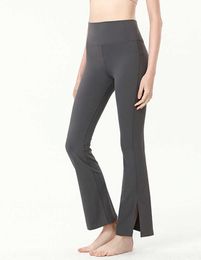 Yoga Flared Pants Summer Ladies High Leg Thin Fit Belly Bell-bottom Trousers Shows Legs Long Flare Fitness