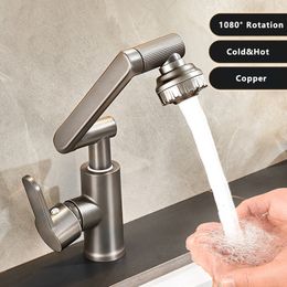 Kitchen Faucets Faucet Sink Stainless Steel 1080° Rotating Cold and Water Bathroom Wallmounted 230829