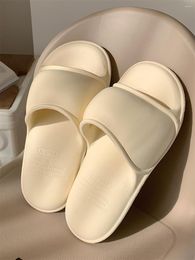 Slippers 2023 Solid Color Eva Non-slip Deodorant Soft Bottom For Women Men Fashion Home Bath Sandals Pantuflas De Mujer