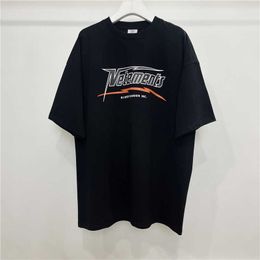 Men's T-shirts High Quality Vetements Fashion T-shirt Men Unicorn Vetements Women T Shirts Slightly Oversize VTM Short Sleeve Men Clothing 527