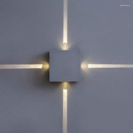 Wall Lamps 4W Cross Star LED Light Morden Simple Bedside Narrow Beam Home Decoration Lamp Bedroom