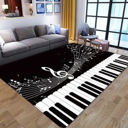 Artistic Musical Piano 3D Print Carpets for Living room Bedroom Decor Bedside Sofa Area Rugs Soft Flannel Home kitchen Floor Mat HKD230829