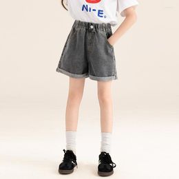 Shorts Summer Girls Jeans Kids Clothes Baby Girl Cotton Heart Embroidery Bear Denim Short Korean Toddler Casual Pants 2-8Y