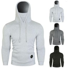 Men's Hoodies Mens Sweat Suits Fall Winter Hooded Sweatshirt Leisure Design Solid Colour Long Sleeve Splicing Cotton For Men
