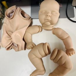 Dolls 21Inch Unfinished Reborn Doll Kit Peaches Fresh Colour Unpainted DIY Blank Doll Parts Cloth Body Included Name on the Neck 230829
