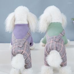 Dog Apparel Pet Jumpsuits Thickened Dogs Clothes Winter Warm Comfortable Soft Cats Clothing For Small Teddy Pets Outfit Overalls