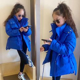 Down Coat 2023 Winter Teenager Jackets For Girls Fashion Hooded Parkas Kids Windproof Outwear Warm Thicken Cotton Lined Child Clothing B31