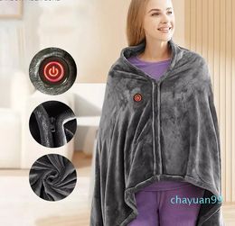 Blankets Warm Flannel Heated Cape Winter Electric Blanket Heating For Outdoor Office