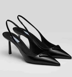 scarpe eleganti eleganti sandali estivi a triangolo in pelle spazzolata scarpe da donna décolleté con cinturino alla caviglia calzature di lusso da donna con tacchi alti per feste di matrimonio