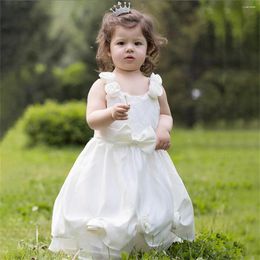 Girl Dresses Lovely Sleeveless Bow Angel Princess Flower Dress Wedding Party Beauty Pageant First Communion Dream Kids Gift