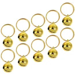 Dog Collars 10 Pcs Charm Gold Trim Pets Bells Small Crafts Collar Pendant Decorative Stainless Steel Multi-use