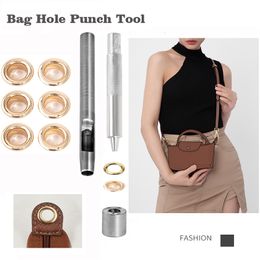 Bag Parts Accessories 1 Set Hole Punch Tool Metal Eyelets Installation for Bags Hole TarPAULIn Fabric Canvas Garment Paper Leather Houseware 230829