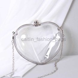 Shoulder Bags Direct shipment acrylic fashion mini transparent love Designer Bag handheld women's heart-shaped evening Designer Bag caitlin_fashion_bags