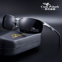 Sunglasses Cook Shark aluminum magnesium sunglasses men's HD polarized driving driver glasses 230828