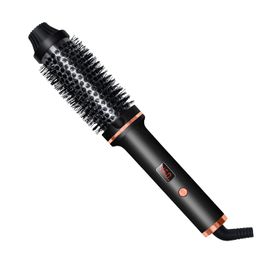 Curling Irons Mini Iron Brush for Short Long Hair Barrel Tourmaline Ceramic with AntiScald 230828