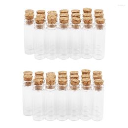 Storage Bottles 2023 -40Pcs 11X32mm Tiny Mini Empty Clear Cork Glass Vials 2Ml