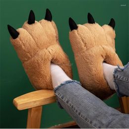 Slippers 2023 Winter Women's Home Shoes Ladies Cartoon Animal Plush Slides Female Furry Wholesale Indoor Warm Flip Flops