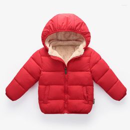 Down Coat JENYA CHERRY Fleece Winter Parkas Kids Jackets For Girls Boys Warm Thick Velvet Children's Baby Outerwear Infant Overcoat