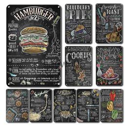 Metal Painting Delicate Fast Food Metal Plate Tin Sign Plaque Vintage Restaurant Home Bar Cafe Kitchen Metal Poster Wall Decor Accessories x0829