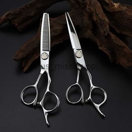 Scissors Shears Professional Japan 440c steel 6 '' scissor Gem hair scissors haircut thinning barber hair cutting shears hairdressing scissors x0829