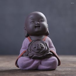 Tea Pets 2023 Purple Sand Pet Monk Shamen Boutique Creative Ceramic Crafts