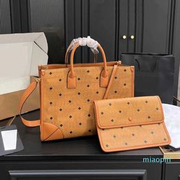 2023- Large Capacity Luxury Handbags Womens Designer Bag Unisex Totes Brown Shopping Bags Leather Travel Crossbody Shoulder Wallets