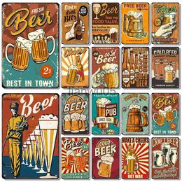 Metal Painting Beer Retro Metal Poster Drink Vintage Tin Signs Kitchen Bar Club Wall Art Decorative Plaque for Modern Home Room Decor Aesthetic x0829