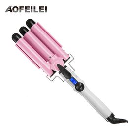 Curling Irons Limited 3 Barrels Big Wave Professional Hair Iron Automatic Perm Splint Curler Waver Curlers Rollers Styling Tools 230828