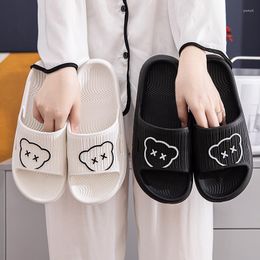 Slippers Bevergreen Minimalist Women Slipper Soft Summer Solid Color Leisure Open Toe Slides Sandals 2023 Fashion Couple Men Shoes