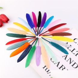 Party Decoration Colorf Goose-Feather Small Straight Knife Feather Diy Colorf-Feather Garten Handmade Feathers T9I001993 Drop Delivery Dhcr8