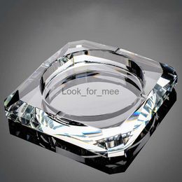 KTV Bar Household Crystal Ashtray cenicero Smoking Ash Tray Beautiful Ashtray Father Boy Friend Birthday Gift Accessories HKD230828