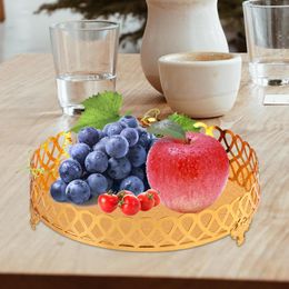 Plates Dessert Snack Bathroom Organizer Multifunction 31cm Round Countertop Tray Jewelry Display Trays For