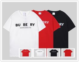 Classic men's Women's Designer T-shirt Pure cotton top Men's casual letter red black and white three-color shirt Luxury clothing Street shorts sleeve clothing M-3XL