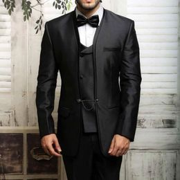 Men s Suits Blazers 3 Piece Italian Wedding Tuxedo with Double Breasted Waistcoat Black Formal Men Elegant Male Fashion Blazer Pants 2023 230828