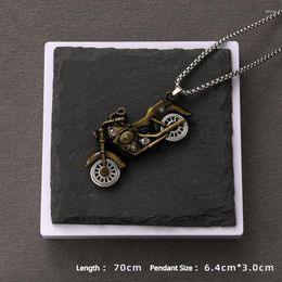 Pendant Necklaces Selling Retro Alloy Punk Style Hip Hop Neck Chain Locomotive Trendy Motorcycle Necklace For Men Jewelry Wholesale