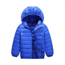 Down Coat 2023 Jackets For Girls Winter Candy Colour Warm Kids Hooded Coats Boys 1-14 Years Outerwear Children Clothes