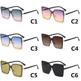 Designer Square Sunglasses Woman Vintage Gradient Lenses Mirror Sun Glasses For Women Fashion Big Frame Eyewear