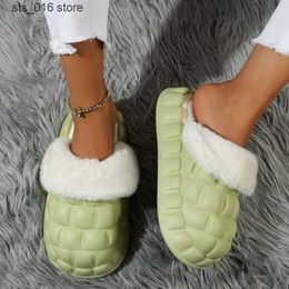 slip Pattern Non House Girls Winter Fur Keep Warm Plush Bedroom Ladies Cotton Shoes Home Women Fluffy Slippers f