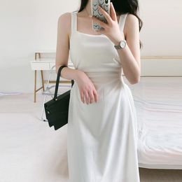 Casual Dresses Fashion Sexy Slip Dress Women Elegant Evening Party Summer Holiday Beach Sleeveless Long Robe 28144