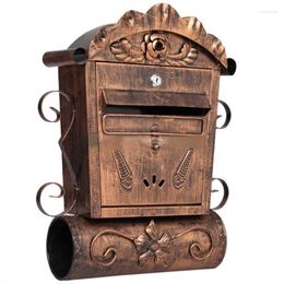 Decorative Figurines Mailbox Letter Box Antique Iron Metal Mail