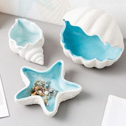 Dishes Plates Sea Shell Shape Nordic Ceramic Dinner Dish Steak Salad Tray Multicolor Starfish Decorative ceramic plate Tableware 230828