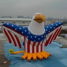 wholesale 7m 23ftH with blower Outdoor Giant Inflatable Eagle Model Hawk Animal Cartoon Mascot Balloon For Advertising