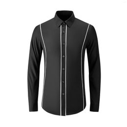 Men's Casual Shirts High Quality Luxury Jewellery Shirt Fashion Long Sleeve In Stock Stripes Shirtgood