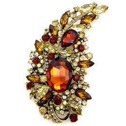 5 Inch Huge Size Elegant Luxurious Multicolored Rhinestone Crystal Diamante Large bride Gift Brooch 10 colors Holiday Gifts