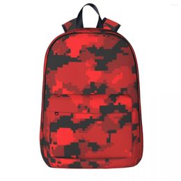 Backpack Red Digital Camouflage Backpacks Student Book Bag Shoulder Laptop Rucksack Fashion Travel Children School