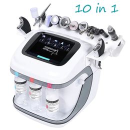 10 in 1 Black Pearl Hydra Dermabrasion Ultrasonic RF Skin Lifting Skin Scrubber Black Head Removal Machine