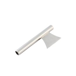 Latest Smoking Stainless Steel Tomahawk Style Herb Tobacco Snuff Snorter Sniffer Snuffer Filter Tube Portable Handpipes Spice Miller Grinder Cigarette Holder DHL